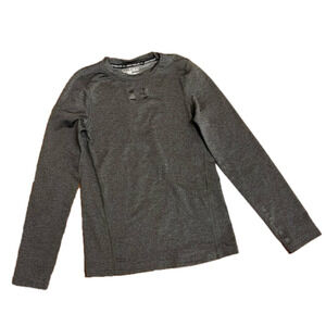 Under armour youth medium long-sleeved fitted athletic top in grey